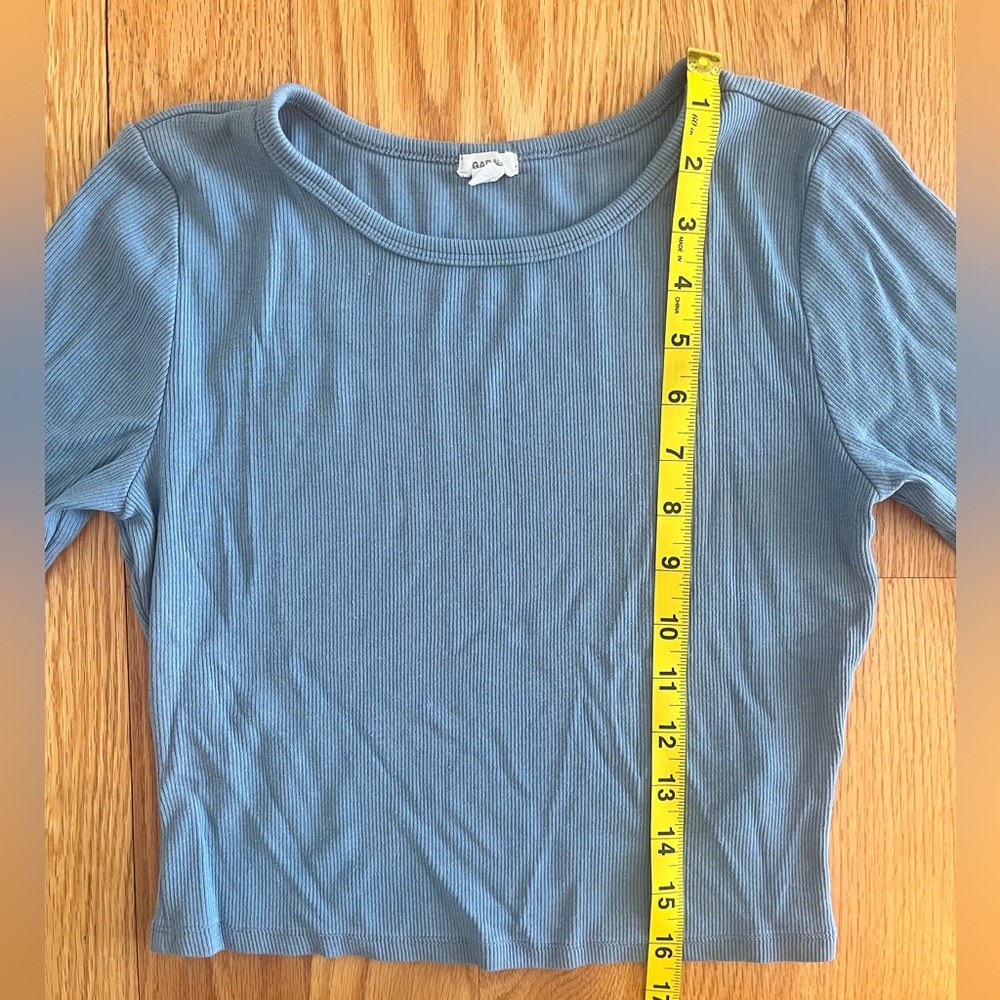 Garage Ribbed Blue Top - Picture 6 of 8